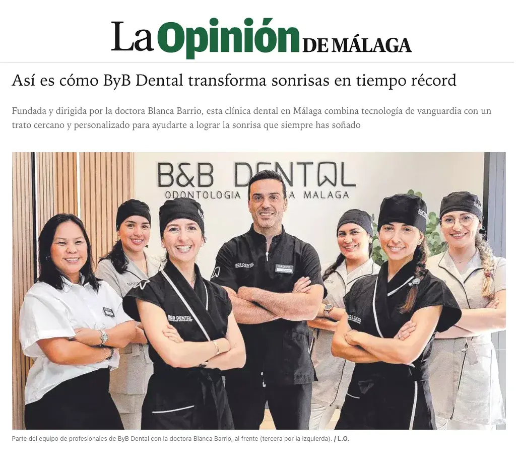 bybdental dentista malaga prensa 4 Entrevista a Blanca Barrio en La Opinión de Málaga